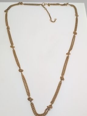 Premier Designs Gold-Tone Knotted Link Long Necklace BB14